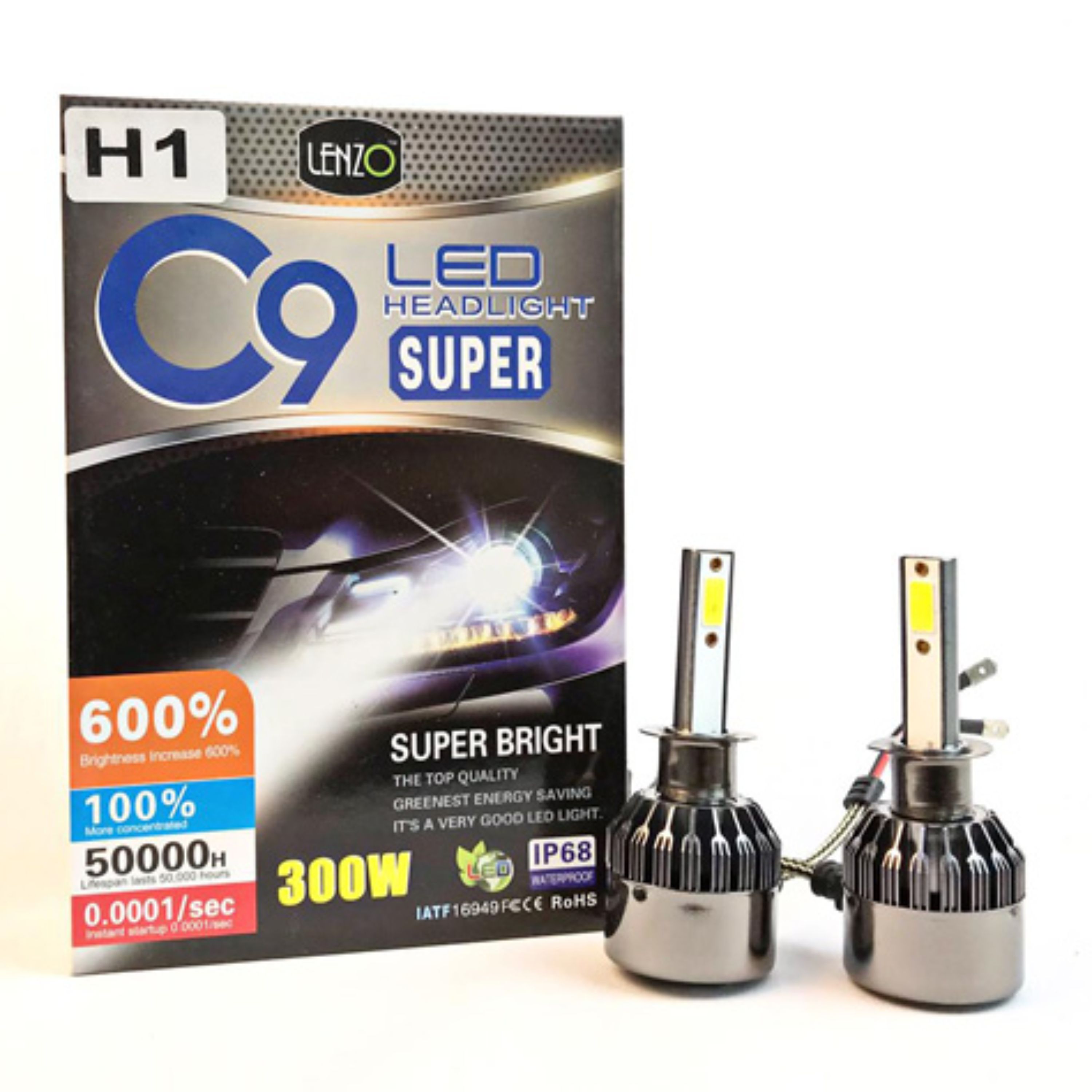 هدلایت دوطرفه C9 بسته دوعددی 300W پایه H1