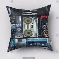 کوسن سه بعدی نوار کاست زمینه تیره PK-5393b