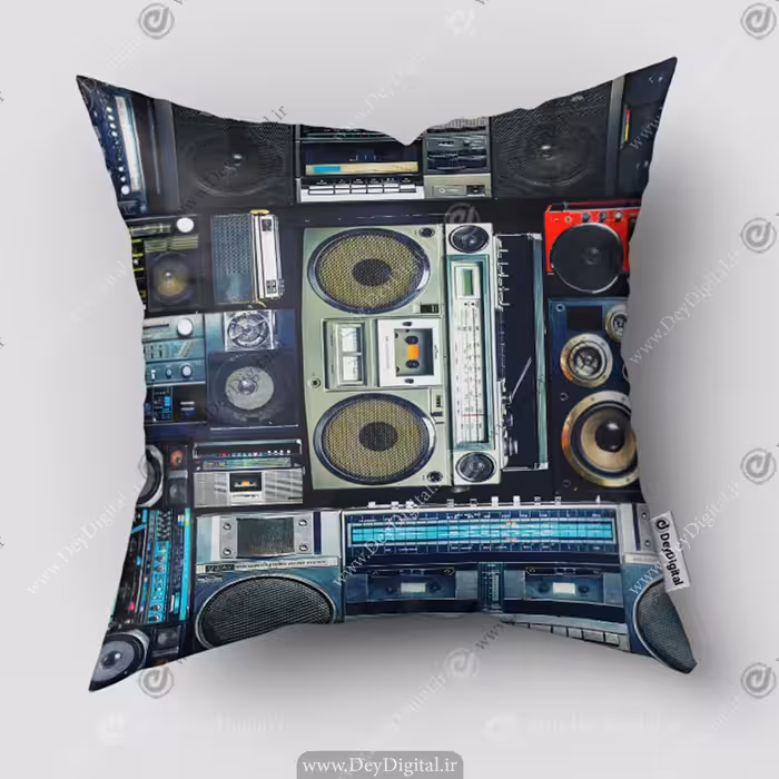 کوسن سه بعدی نوار کاست زمینه تیره PK-5393b