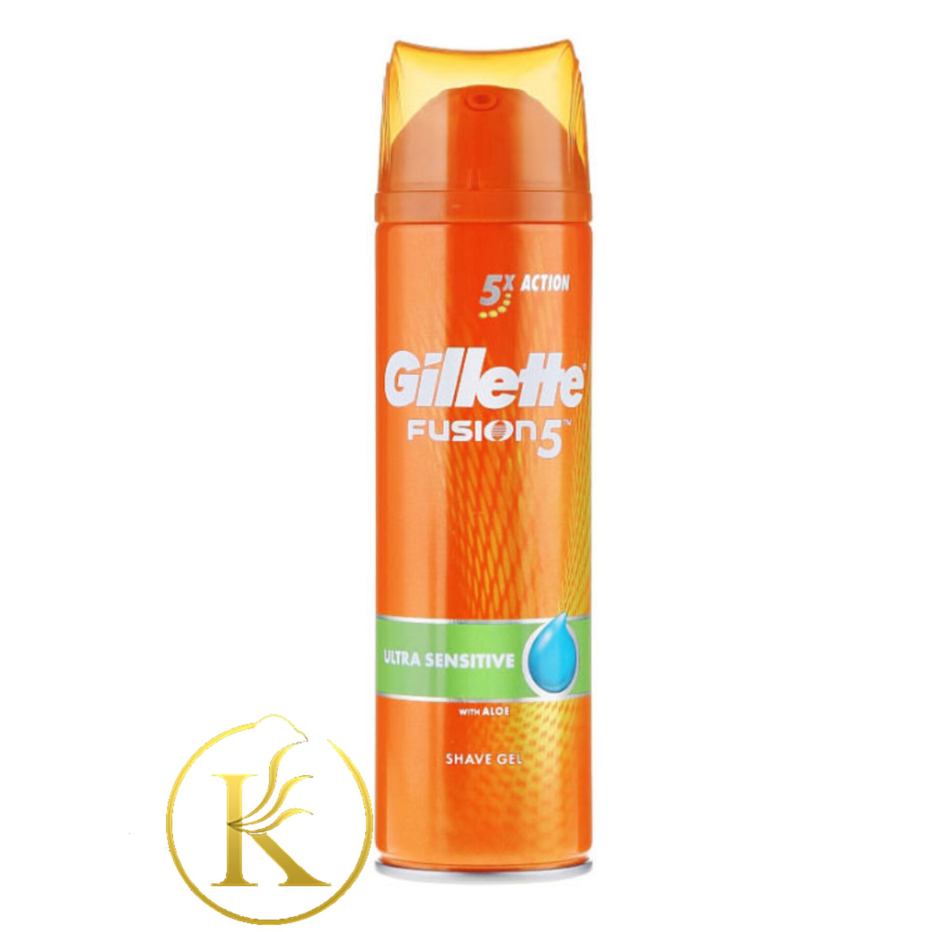 ژل اصلاح ژیلت مدل Fusion5 Ultra Sensitive حجم 200 میلی لیتر