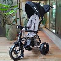 سه چرخه کودک با سایبان کیکابو رنگ مشکی طوسی مدل Kikka Boo Nikki Makani کد 31006020109