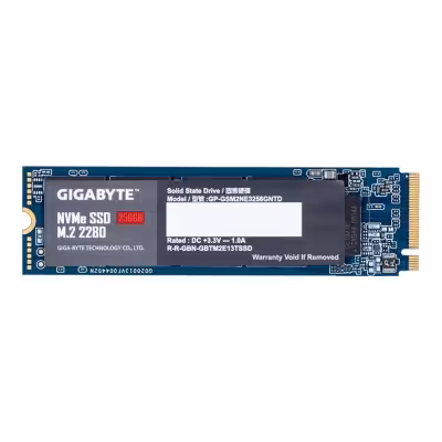 حافظه اس اس دی گیگابایت مدل  m.2 NVMe با حافظه 256 گیگابایت