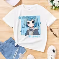 تیشرت سفید اسپان طرح انیمه ای