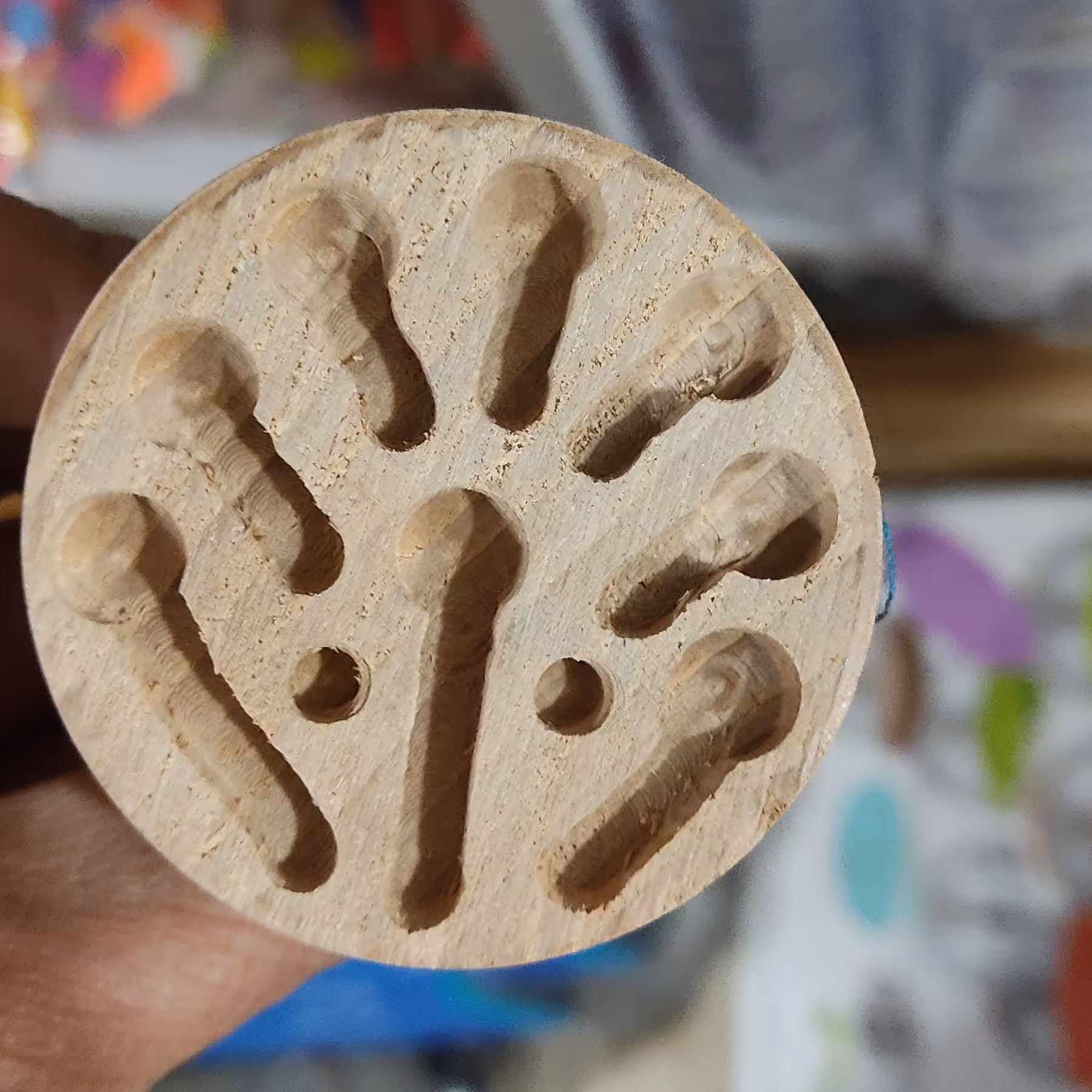 مهر چوبی کلوچه و شیرینی برنجی کوچک