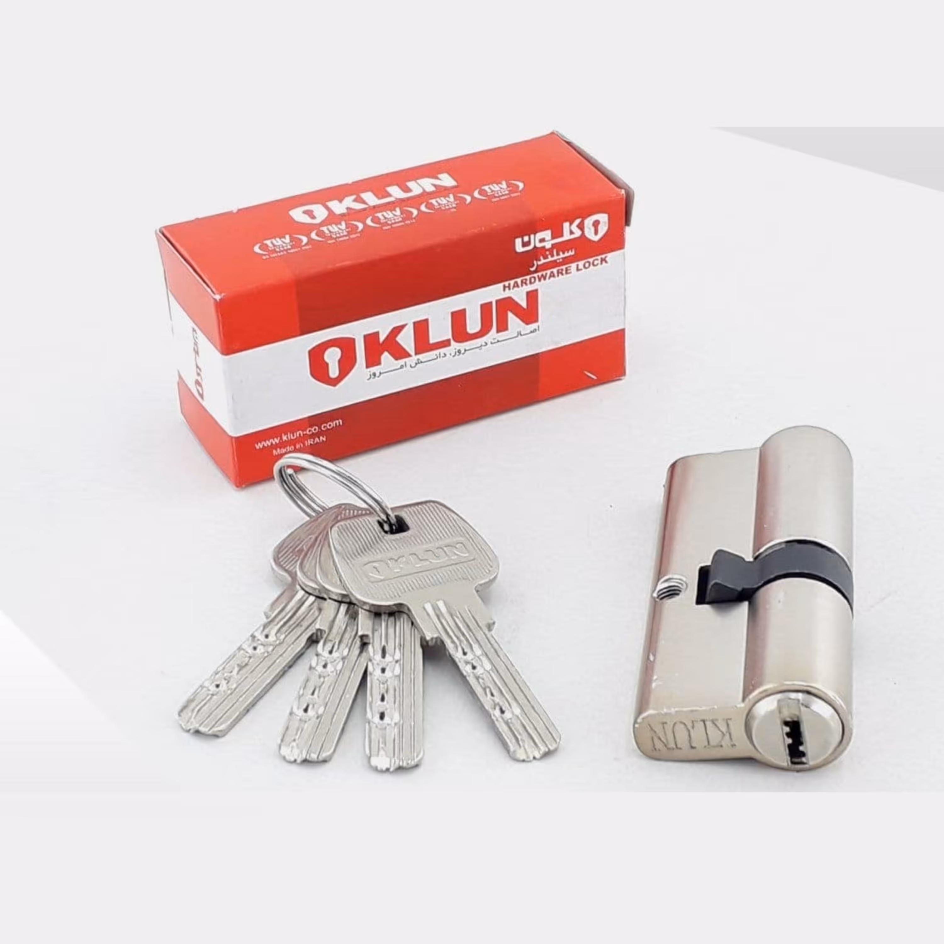 مغزی قفل چوبی  7 سانت برنجی برند کلون دارای 4 عدد کلید کامپیوتری