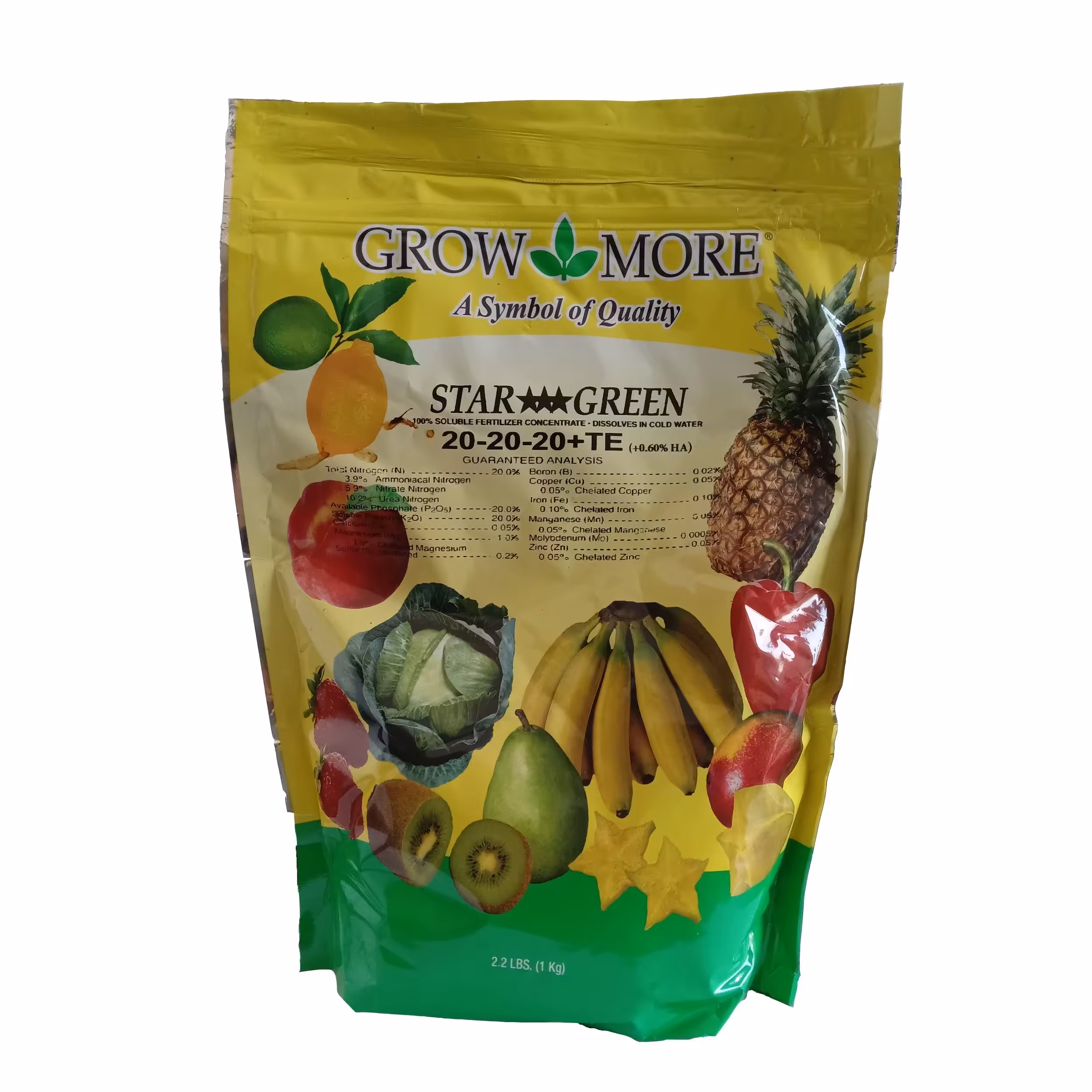 کود کامل 20-20-20 NPK گرومور همراه با هیومیک اسید یک کیلوگرم