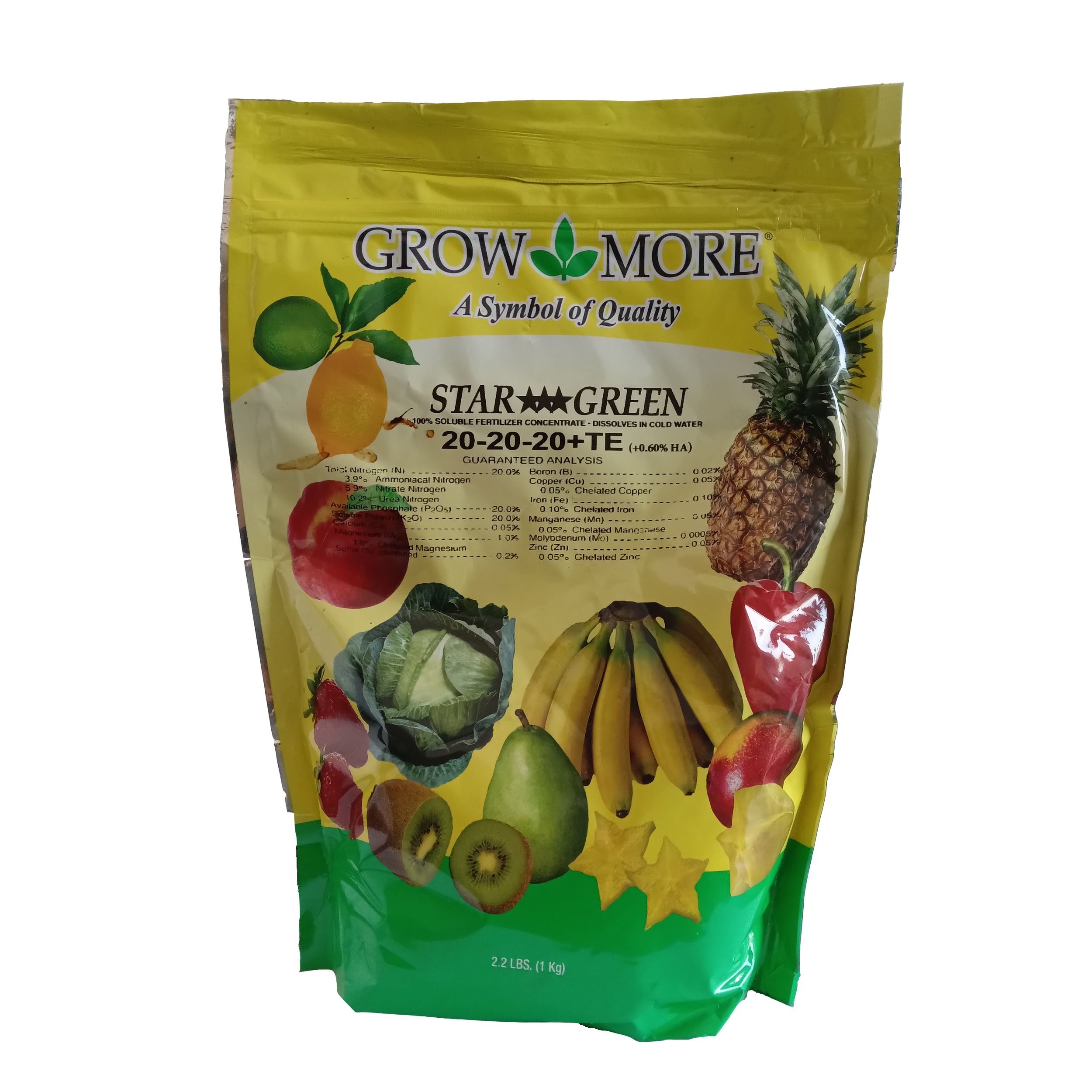 کود کامل 20-20-20 NPK گرومور همراه با هیومیک اسید یک کیلوگرم