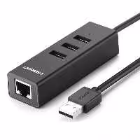 هاب 4 پورت USB 2.0 با پورت LAN یوگرین مدل CR129 30298
