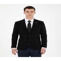 کت مشکی مردانه ژاکت FIT با انعطاف پذیر سیاه Pierre Cardin