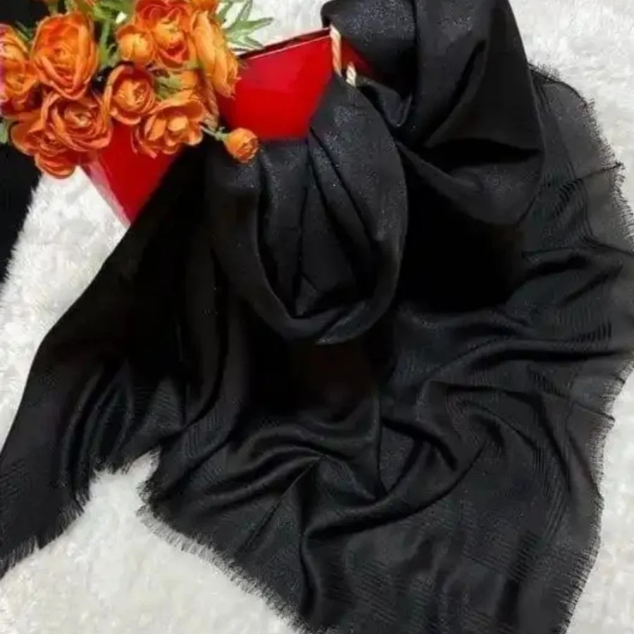 روسری لمه مشکی قواره 100