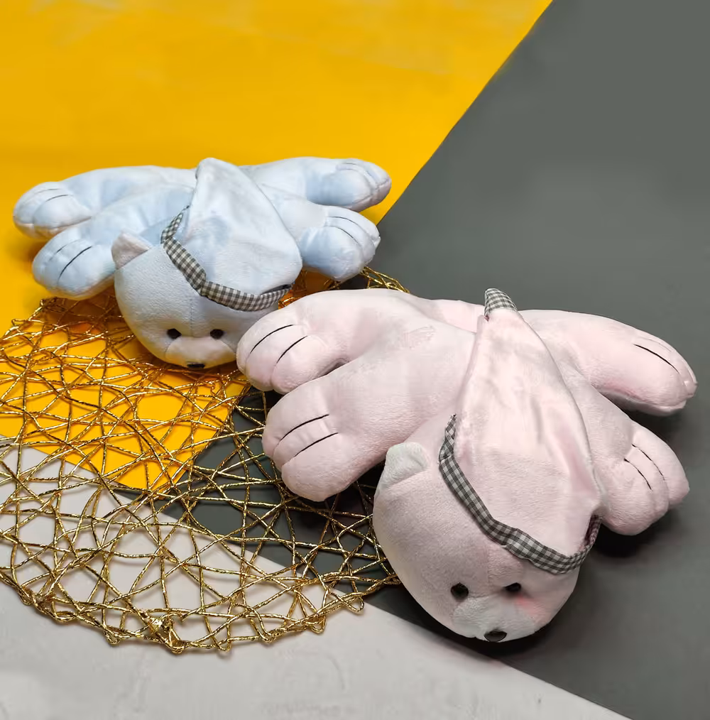 بالش کمک شیردهی مخمل خرس خوابیده