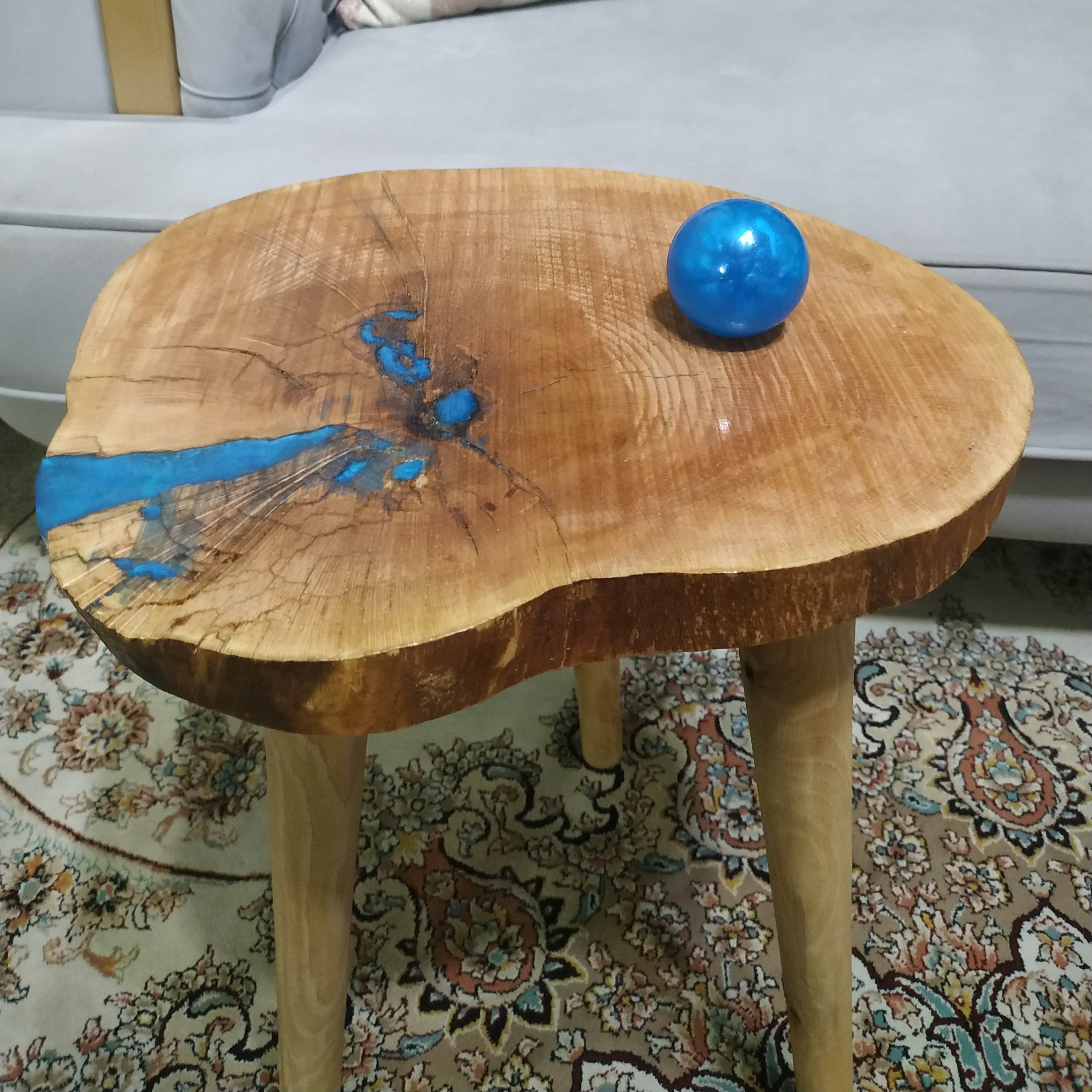 میز عسلی چوبی ورزین