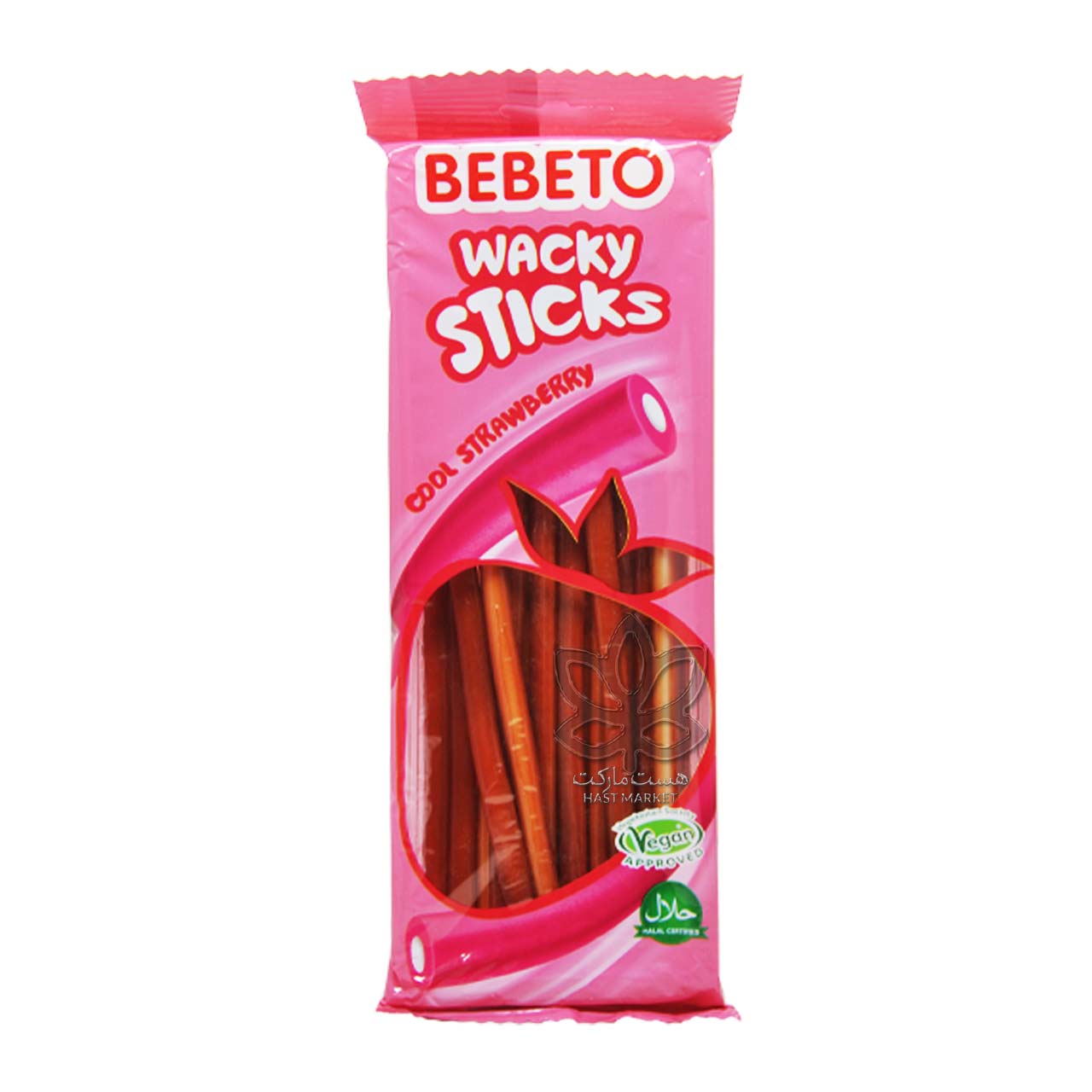 پاستیل لوله ای توت فرنگی 180 گرم ببتو - bebeto