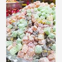 لوکوم میوه ای و گردویی میکس درجه یک نرم و تازه (یک کیلو) حبه باسلق باسلوق راحت الحلقوم نرمک