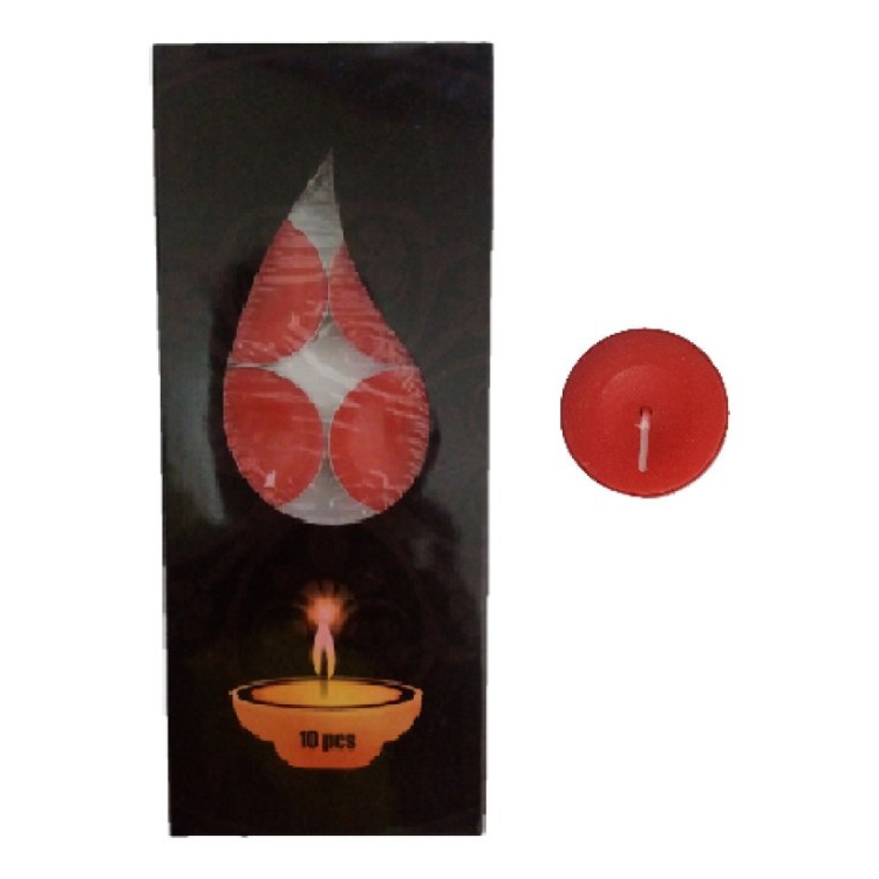 شمع وارمر قرمز بسته 10 عددی
