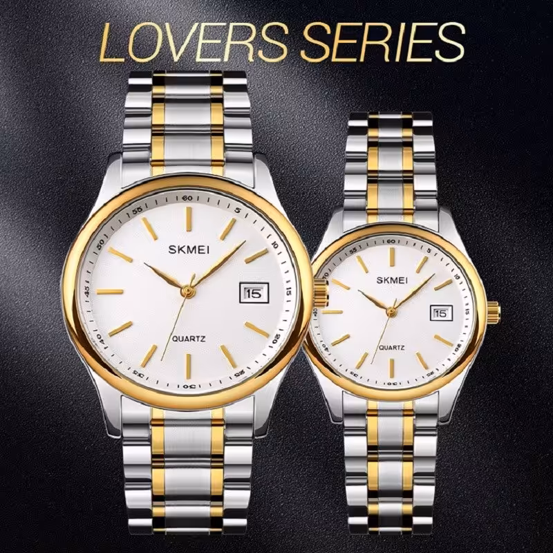 ست ساعت مچی عقربه ای زنانه و مردانه اسکمی مدل 1692