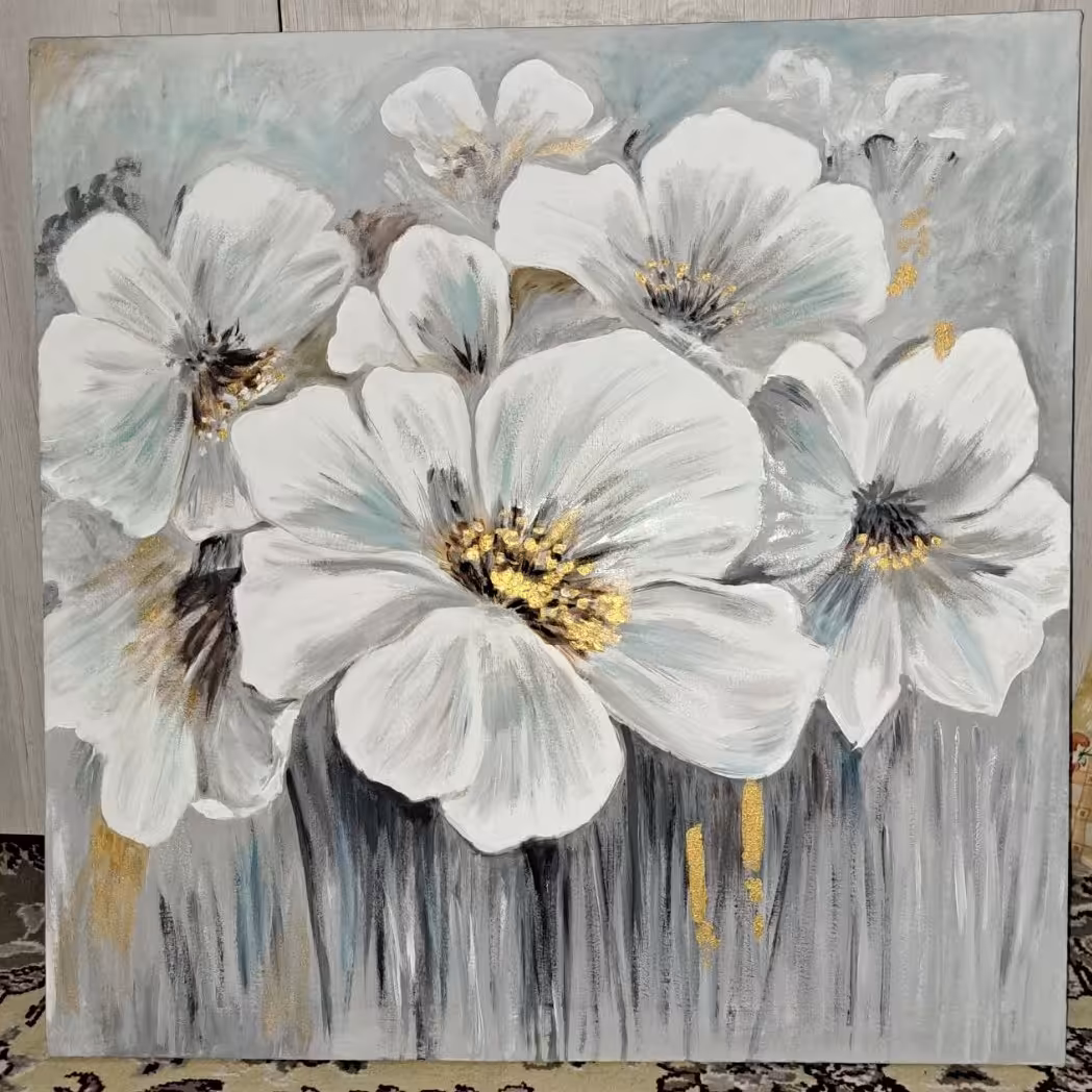 تابلوی نقاشی برجسته گل 