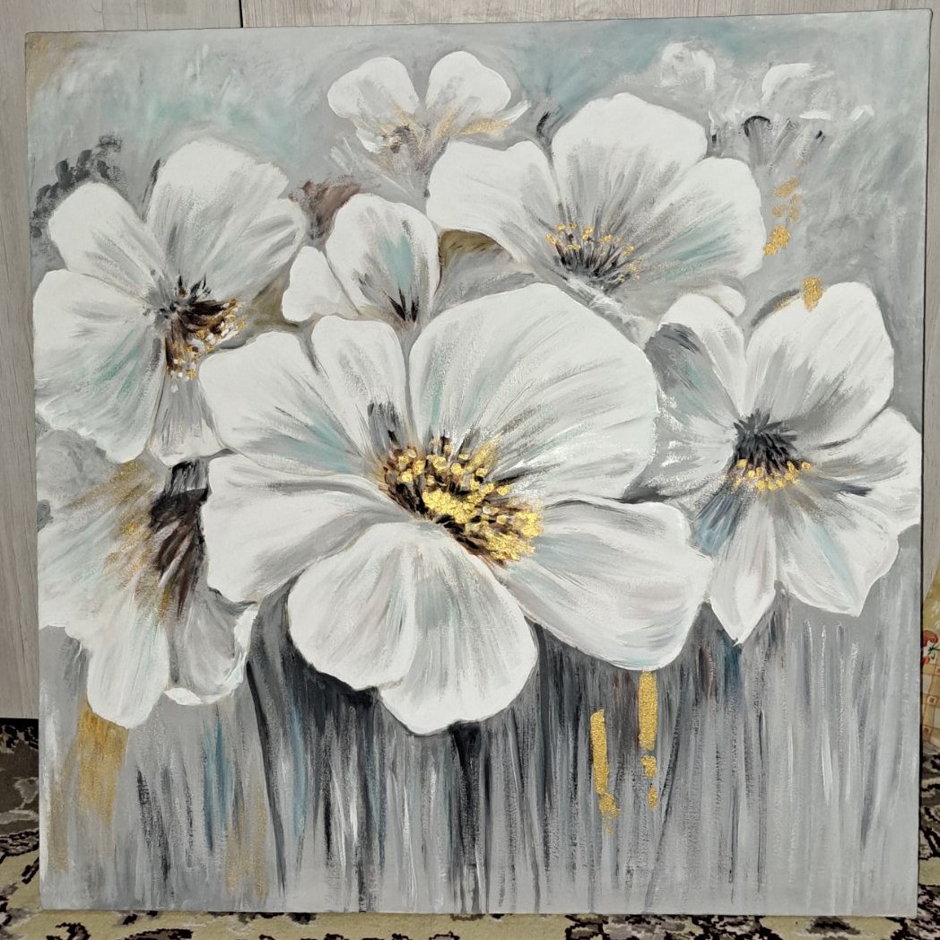 تابلوی نقاشی برجسته گل 