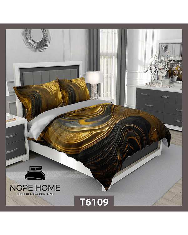 سرویس لحاف روتختی یک نفره 5 تکه نوپه هوم Nopehome طرح مدرن کد T6109