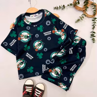 بلوز شلوارک اسپرت تمام چاپ