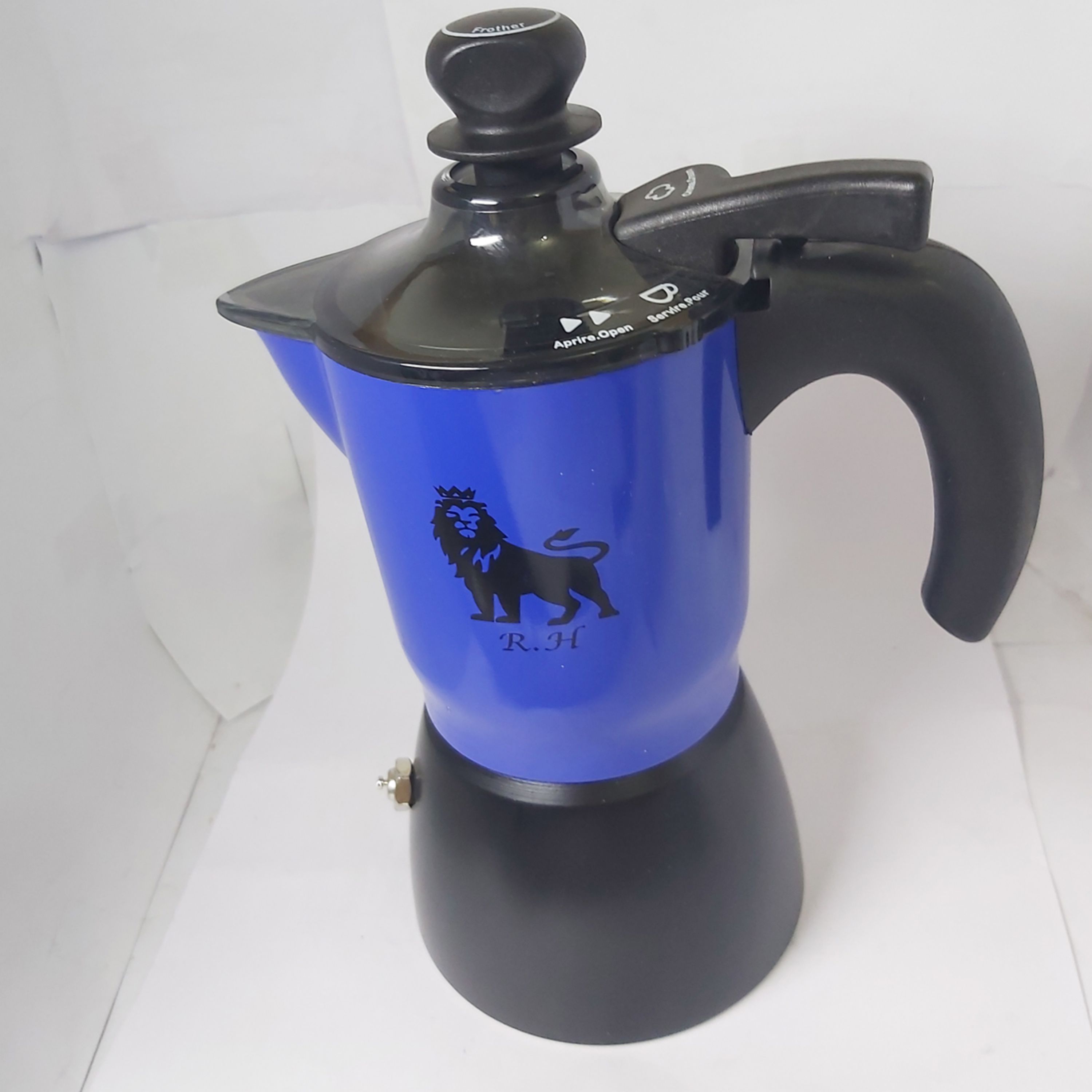 موکاکرم Moka crem R.H (قهوه ساز و فوم گیر) رنگ  آبی نفتی