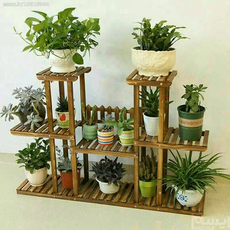 استند چوبی گل و کاکتوس سایز بزرگ کد 625