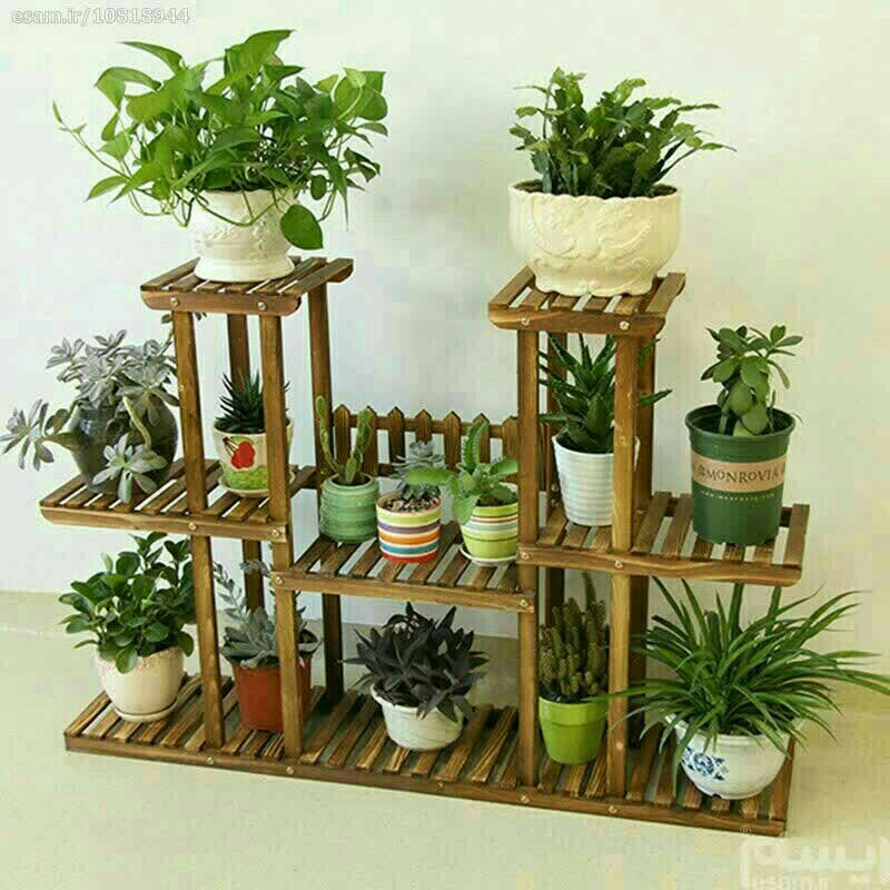 استند چوبی گل و کاکتوس سایز بزرگ کد 625