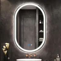 آینه رینگ لایت و بک لایت 50 در 70 دوکله گرد بیضی 