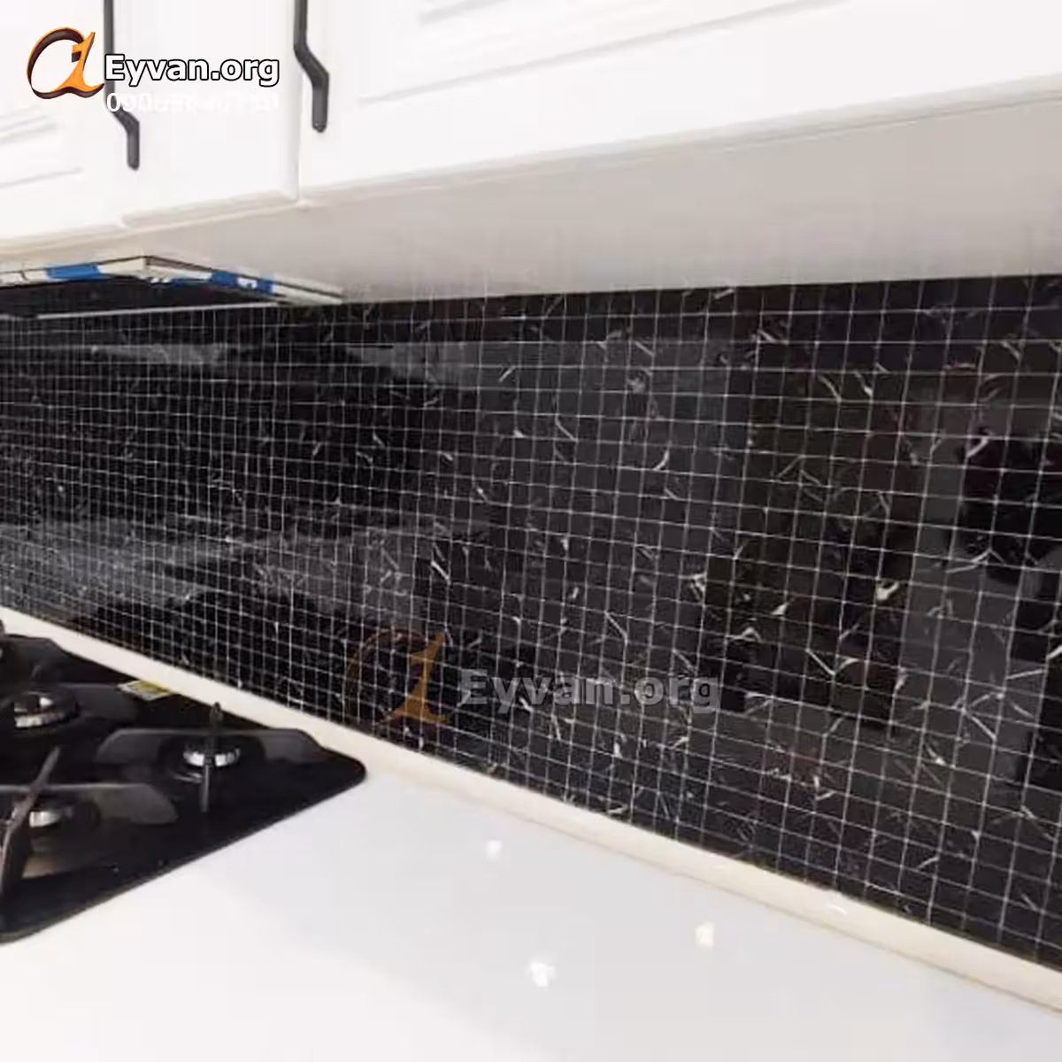 بین کابینتی آلومینیوم مشکی چسبدار کد 20453