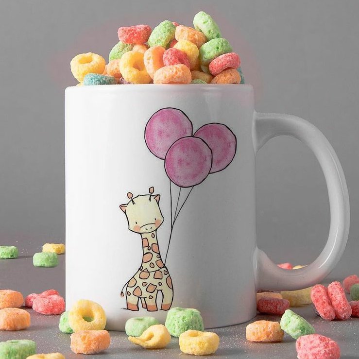 ماگ سرامیکی طرح زرافه کارتونی کد867