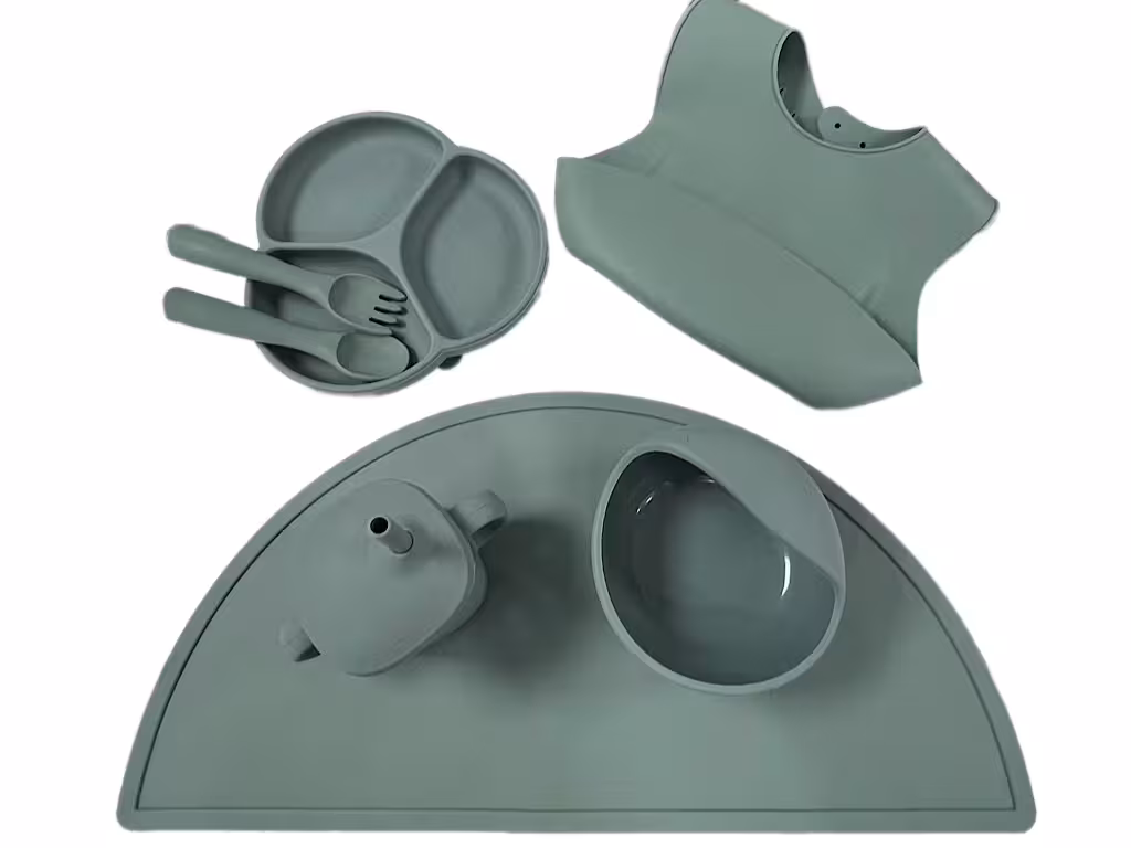 ست ظرف غذا سیلیکونی 9 تکه طرح برگ