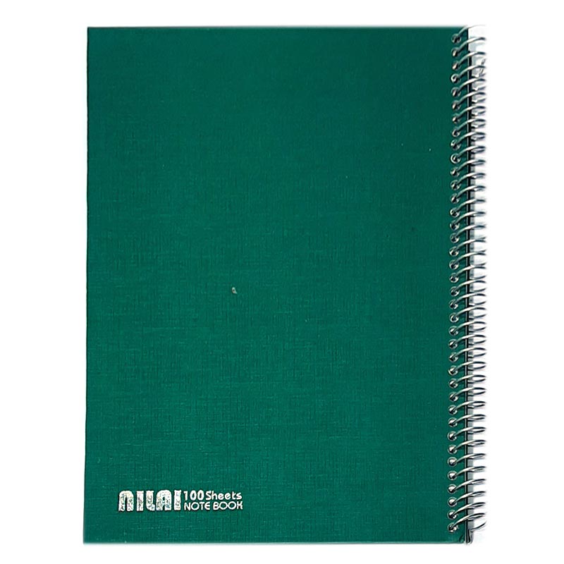 خرید دفتر 100 برگ سیمی جلد سخت مقوایی ساده سایز وزیری