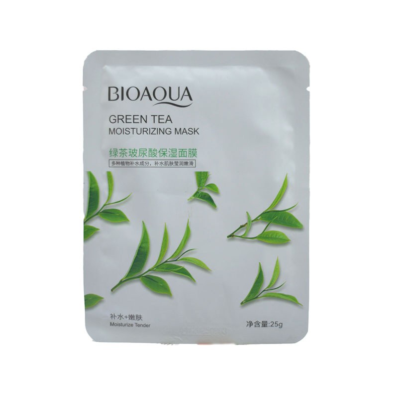 ماسک صورت ورقه ای بیوآکوا BioAoua مدل Green Tea

