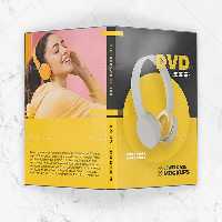 طرح موکاپ DVD لایه باز | گرافیک با طعم تربچه