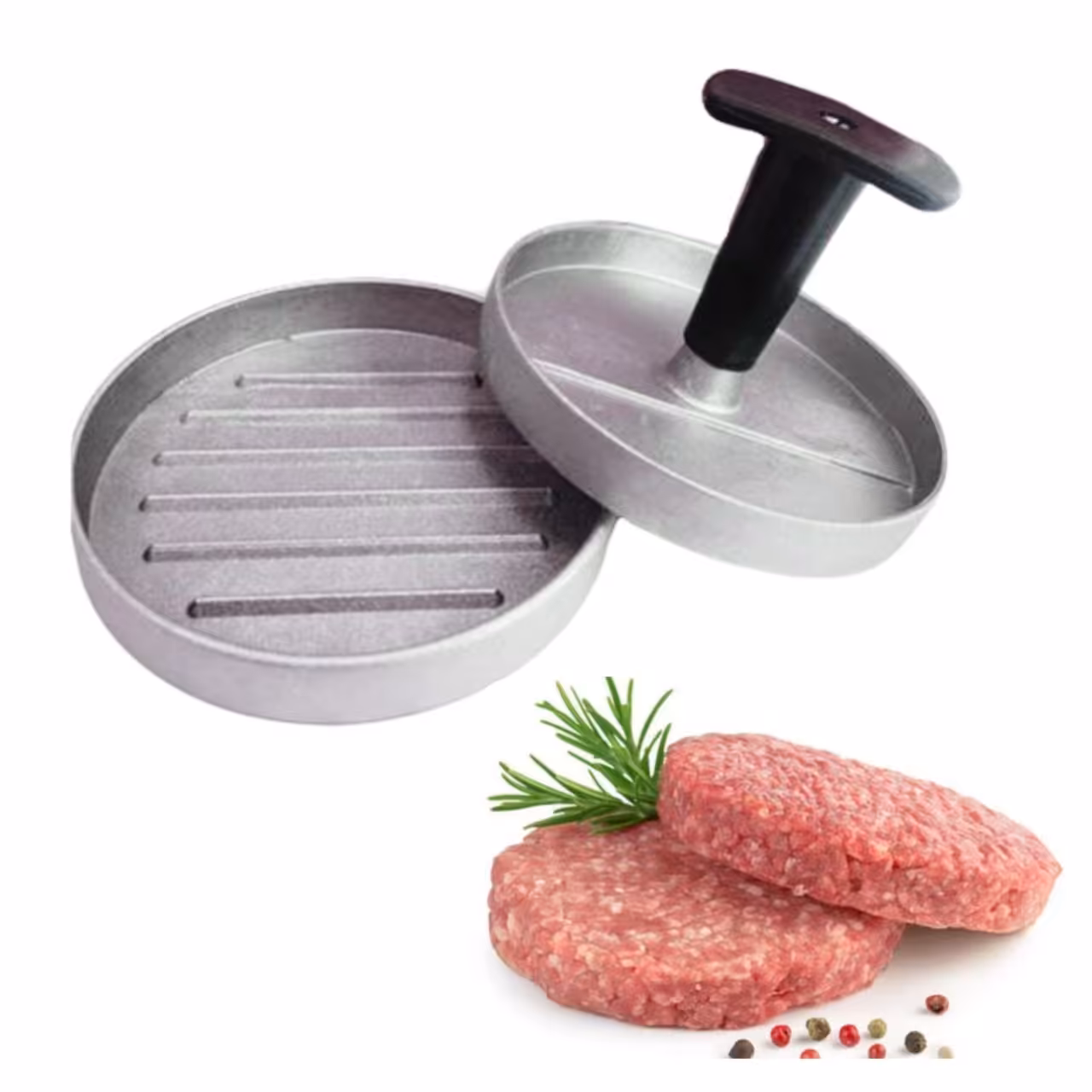 همبرگر زن دستی چدنی مدل home burger