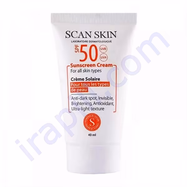 کرم ضد آفتاب ضد لک SPF50  اسکن اسکین 40 میلی لیتر