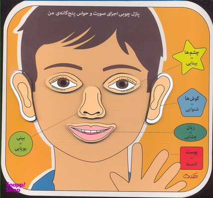 پازل چوبی آشنایی با اجزای صورت