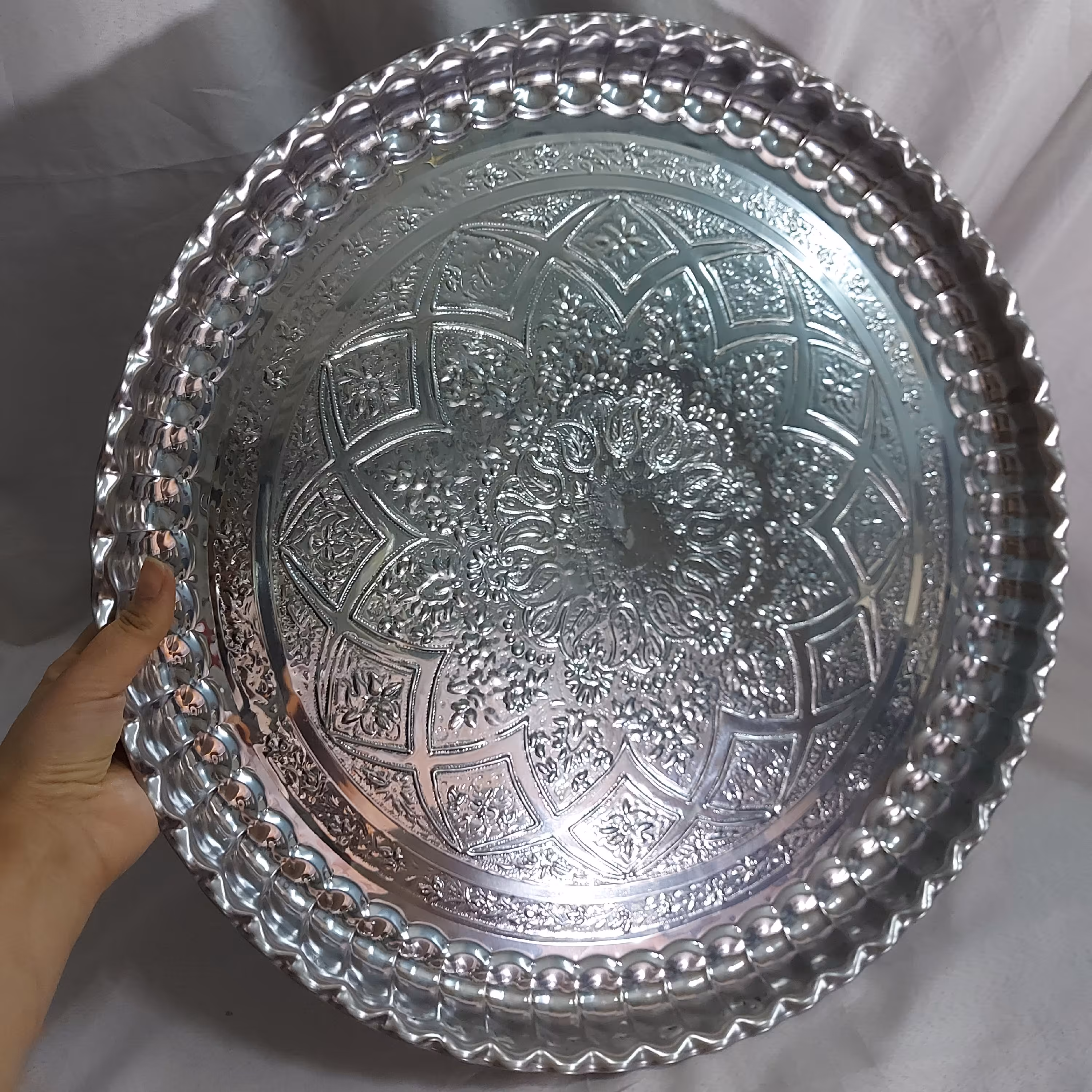 سینی استیل 60 سانتی قلم