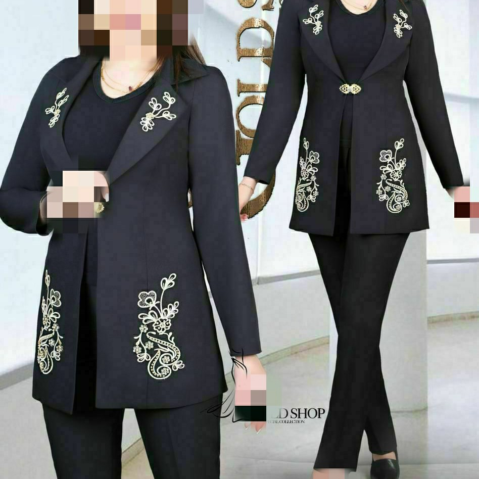 کت شلوار و تاپ مدل گیسو جنس کرپ  الفا  بالاترین کیفیت دوخت 