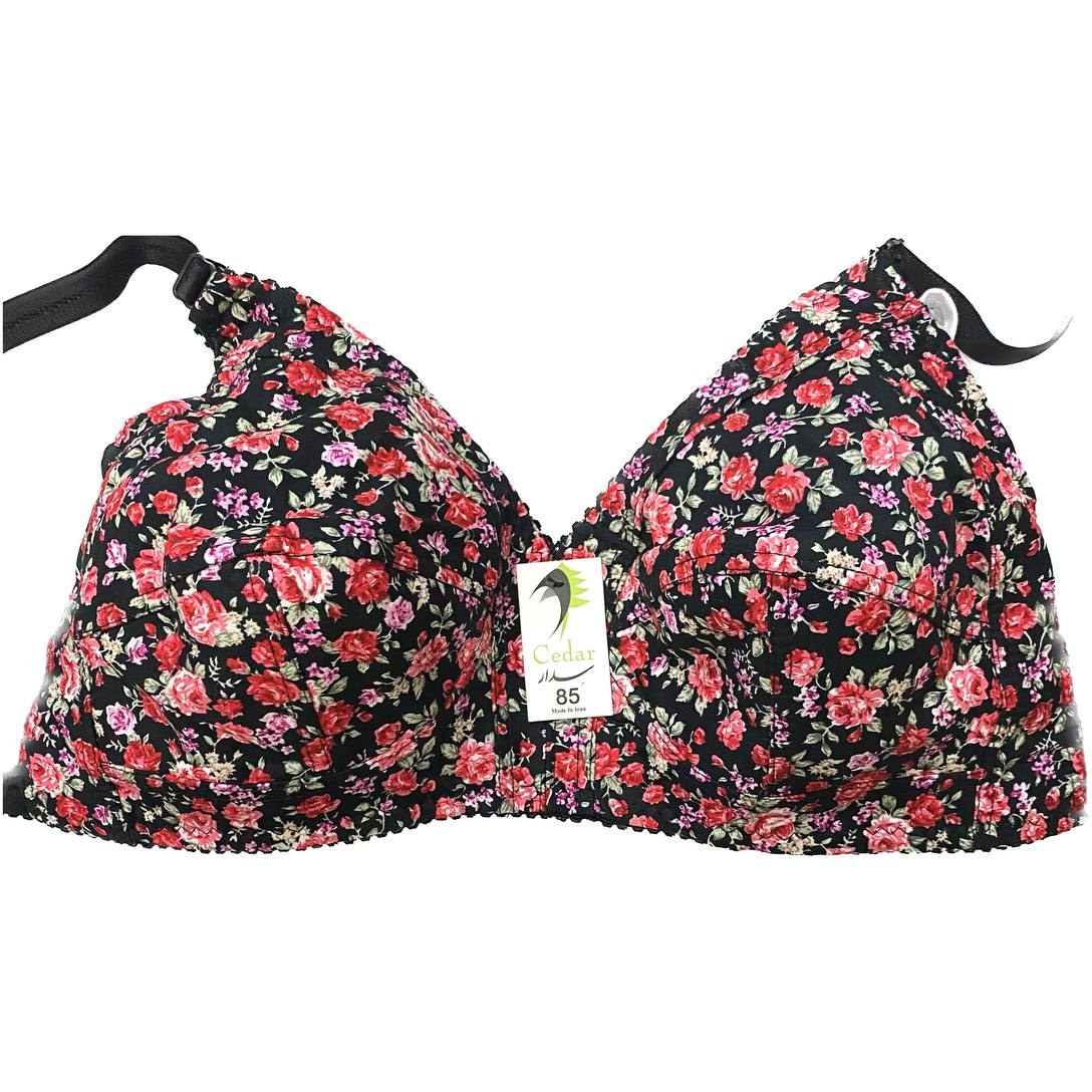 سوتین گلدار مشکی