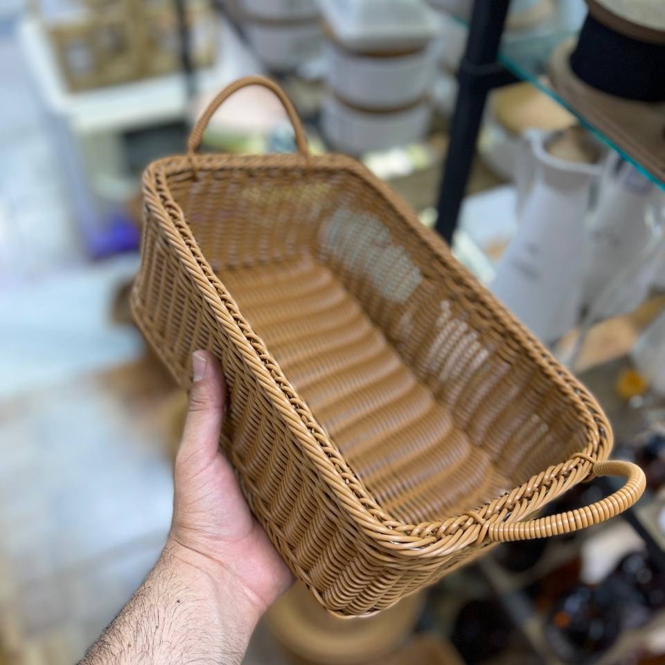 سبد مستطیل بزرگ دسته دار