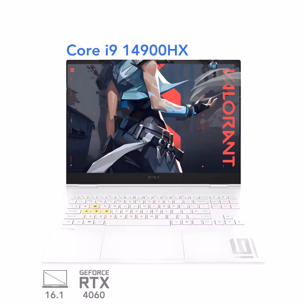 لپ تاپ گیمینگ اچ پی آمن  HP Omen 16 Slim U1024TX Core i9 14900HX RTX 4060 130W 32G 1T 2.5K 240Hz 2024