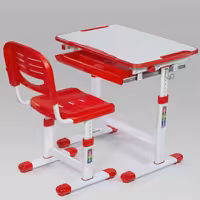 میز تحریر قابل تنظیم ارتفاع قرمز  برند مشتاق (پسکرایه) 