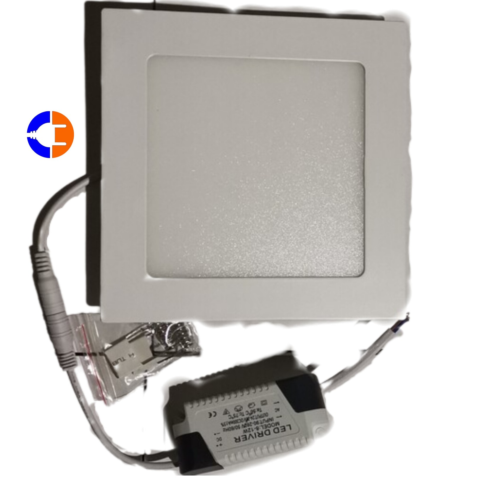 پنل 12 وات چهارگوش آفتابی رویه 17 سانت فنر به فنر 15 سانت