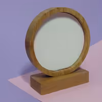 لوح بامبو دایره دو طرفه با استند مگنتی و چاپ عکس اختصاصی شما