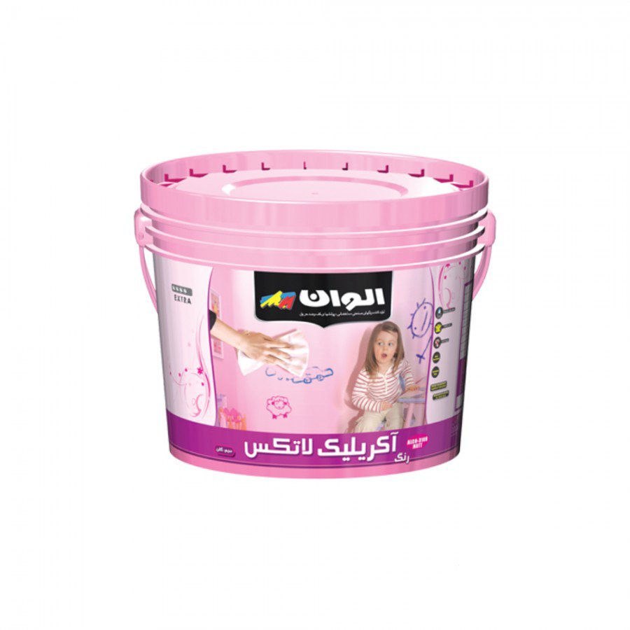 رنگ آکریلیک لاتکس نیمه براق الوان( پایه آب) 2/5 گالن