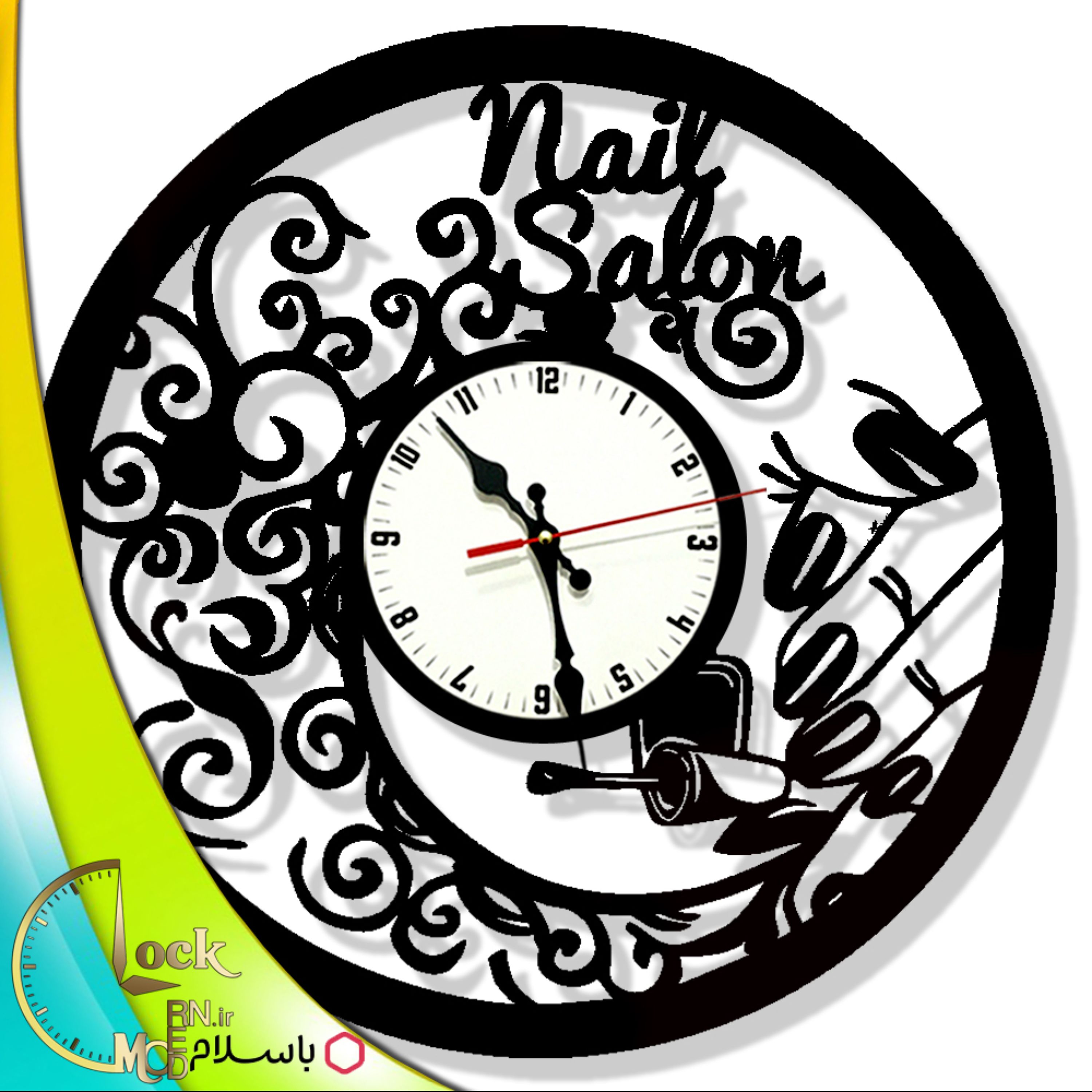 ساعت دیواری طرح سالن زیبایی کد 776 (پس کرایه)