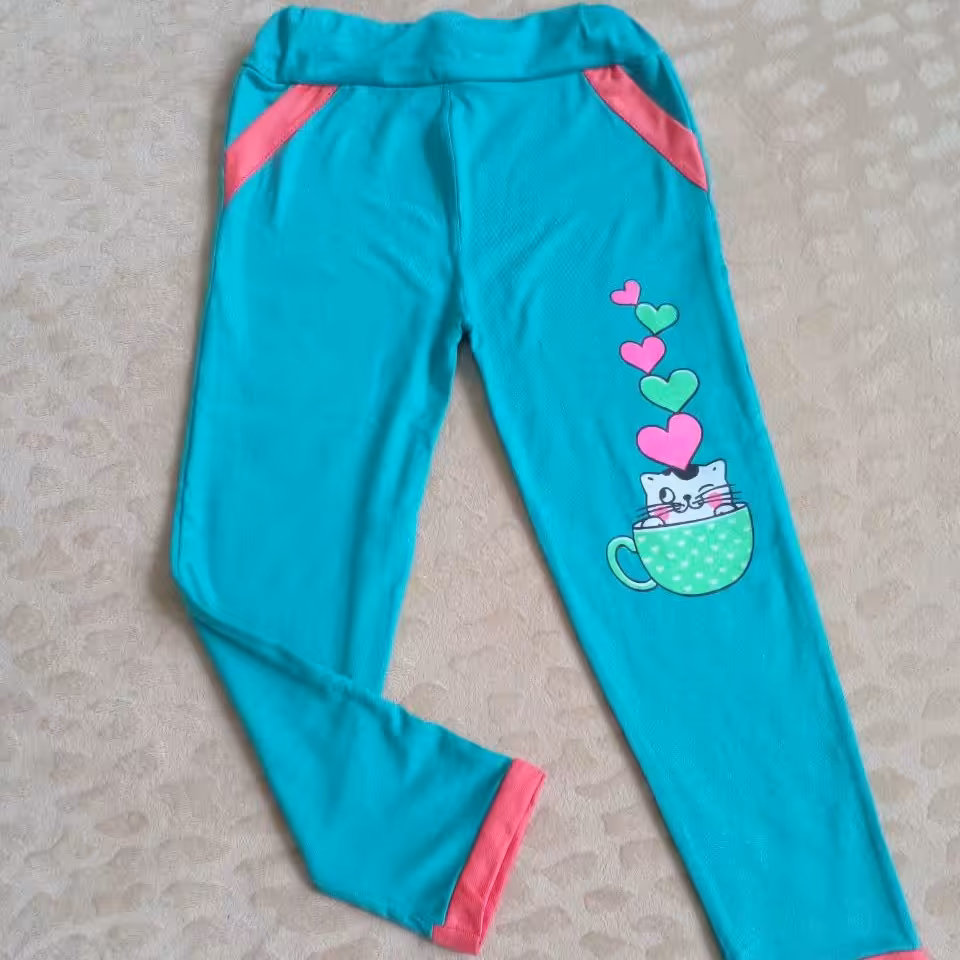 شلوار  نقلی دخترانه  طرح گربه