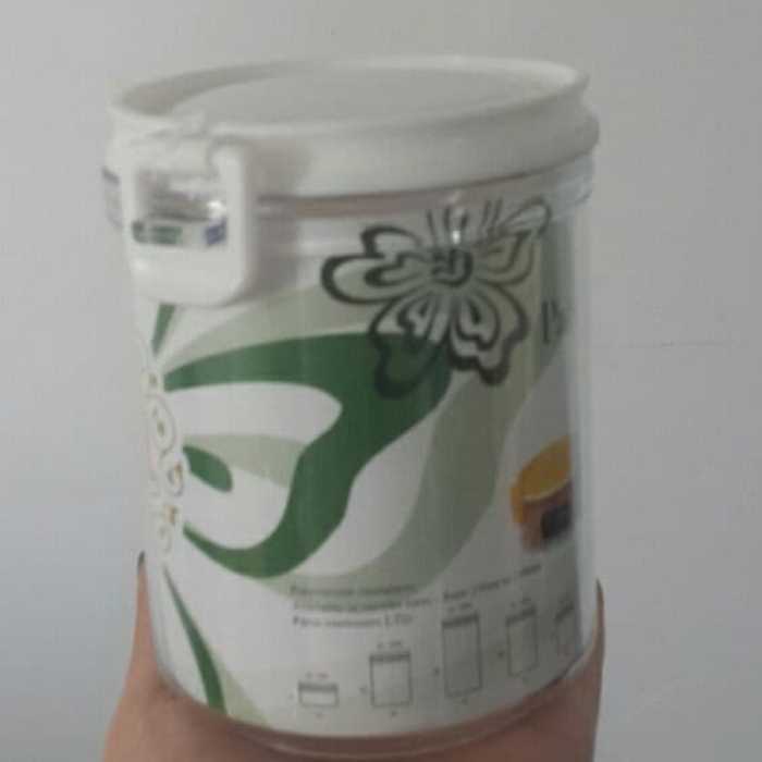 قوطی600گرمی کریستال محصول برندپارساپلاستیک تهیه شده ازموادنوبرای نگهداری حبوبات