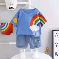 تیشرت لوارک اسپرت وارداتی مدل رنگین کمان